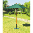 Ombrellone da Giardino Ø 2,5 m Palo Ø38 mm Rotondo Struttura in Legno Bauer Verde