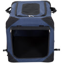 Trasportino per Cani e Gatti Pieghevole Blu nero 70x52x52 cm 