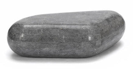 sconto Table basse 98x52xH27 cm en pierre fossile Sasso gris moyen