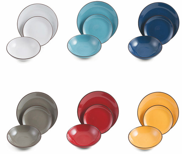 online Service de vaisselle 18 pièces en grès multicolore Soriani Roma