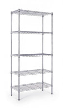 Libreria 5 Ripiani Cromo Eco in Acciaio