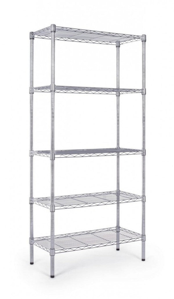 prezzo Bibliothèque 5 étagères Chrome Eco en Acier