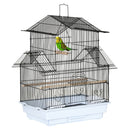 Gabbia per Uccelli 50,5x41x63 cm in Metallo e Plastica Bianco