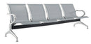 Panca per Sala Attesa 4 Posti  da Ufficio in Acciaio Argento