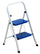 Tabouret Echelle Pliable en Acier 2 Marches Max 150 Kg Fadi Everest Blanc et Bleu