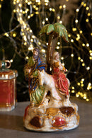 Natività Carillon con Asinello 23 cm in Porcellana