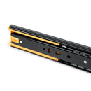 Set 10 Guide Cassetto con Chiusura Soft 45x600 mm in Acciaio Emuca Nero