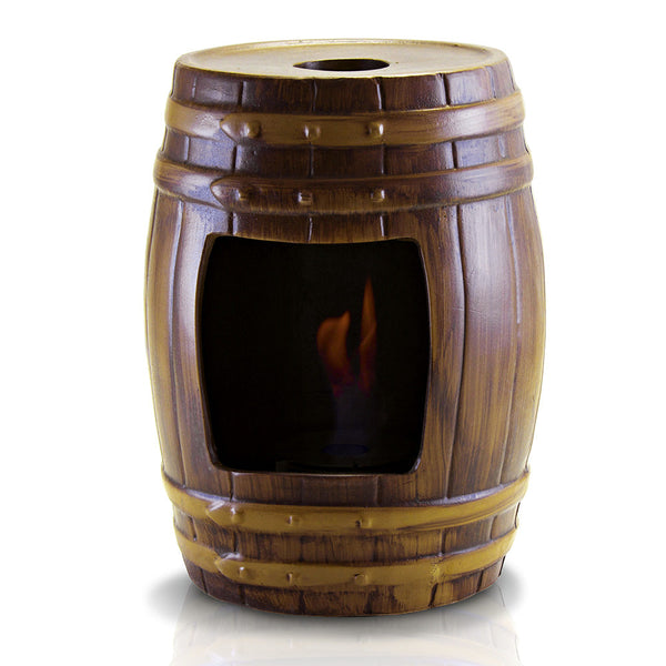 Cheminée en céramique au sol au bioéthanol 35x50 cm Ferazzoli Botte Cuoio sconto