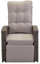 Set Salotto da Giardino Divano 2 Posti in Polyrattan Atlanta Grigio