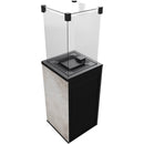 Stufa a Gas da Esterno cm 136,6x44,2x44,2 Flig Gastonia Mini Ossido Grigio con Telecomando e Vetri