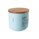 Barattolo Sale Double Face 500 ml in New Bone China VdE Tivoli 1996 Acquamarina