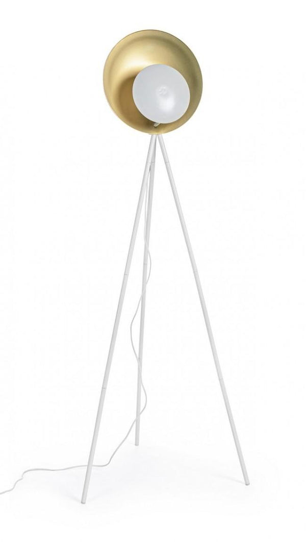 prezzo Lampadaire 87x56x155 cm E27 avec Trépied Blanc et Or
