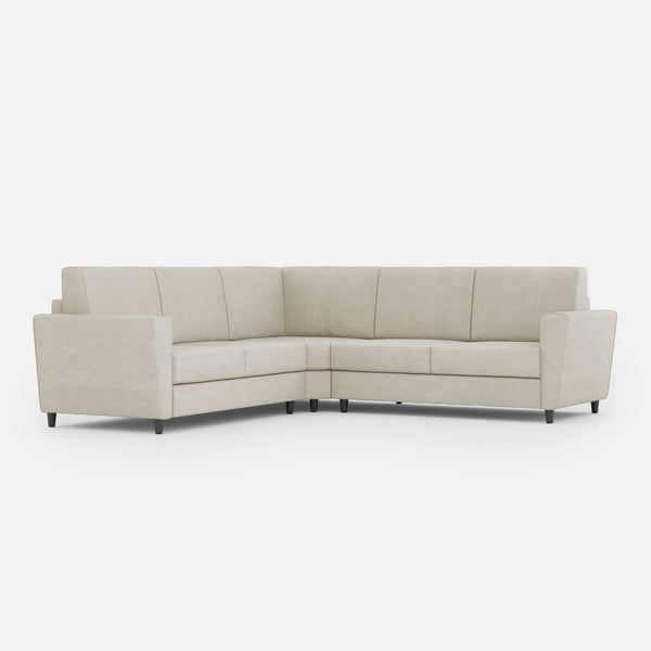 Canapé d'angle Yasel 5 places 248x248x85 cm en tissu lait acquista