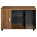 Mobiletto Portadocumenti 100x40x66 cm con Ruote  Noce e Grigio