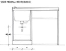 Lavatoio e Coprilavatrice 109x60x89cm Asse in Legno Montegrappa Marella Bianco Sinistro