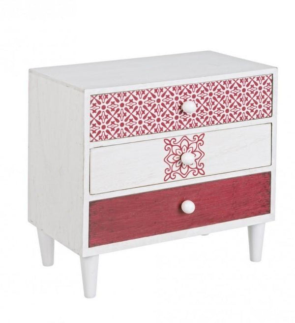 prezzo Rangement 3 Tiroirs Barcellona Bas en Bois