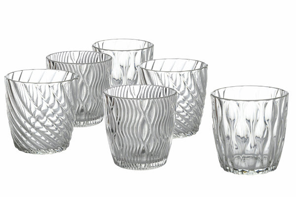 online Lot de 6 verres à eau en verre 325 ml Villa d'Este Home Tivoli Waves