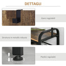 Appendiabiti Panchina per Ingresso con Scarpiera 72x34x185 cm in Legno MDF e Metallo 