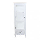 Vetrina Cuore 50x37x141 h cm in Legno di paulownia Bianco