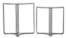 Console Dublino Coppia 81x40,5x82 - 71x35,5x72 cm in Ferro e Vetro Nero