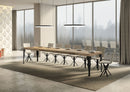  Tavolo Allungabile 130-390x90x77 cm Paxon Premium Quercia Natura Telaio Antracite