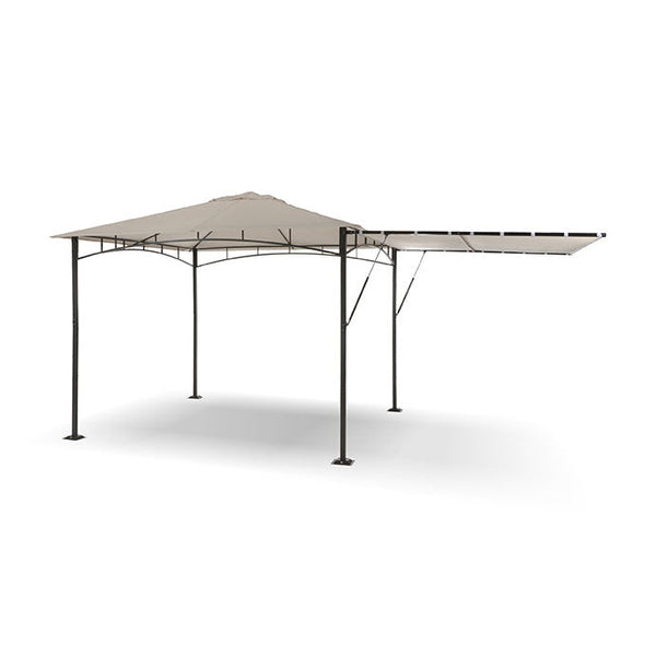 prezzo Voile de Jardin Gazebo 3x3m Housse Polyuréthane avec Fermeture Gaz et Ventilation Taddei Razzaq Beige