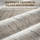 Poltrona da Salotto Imbottita 73x80x80 cm con Cuscino Lombare in Tessuto Effetto Lino Bianco      
