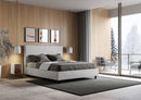 Letto Matrimoniale con Testata e Alzata Comoda Imbottito in Similpelle Focus Bianco Varie Misure
