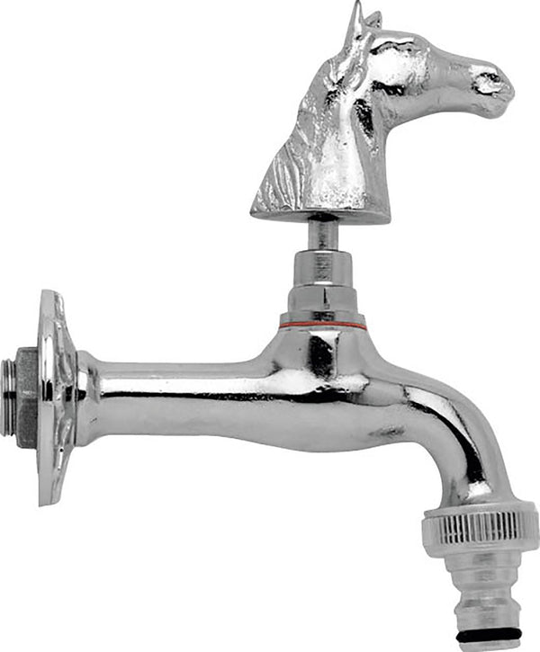 acquista Robinet Fontaine de Jardin en Laiton Chromé avec Raccord Rapide Morelli Cavallo