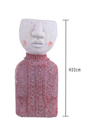 Set 2 Vasi Testa Uomo H 33 cm