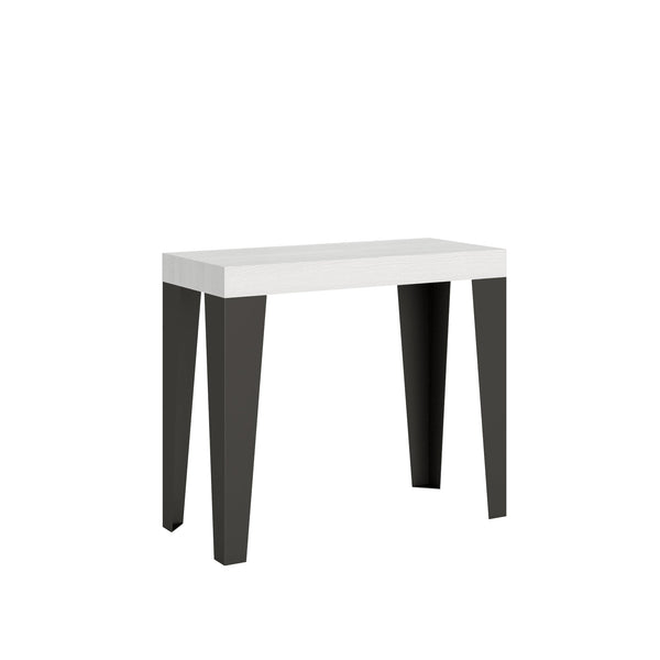 sconto Consolle Allungabile 90-196x40x77 cm in Nobilitato Bianco