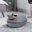Cuccia per Gatti Riscaldante da Interno 47x38x24 cm  Grigia