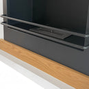 Camino a Bioetanolo da Pavimento 75x28x70 cm Stoccolma in Legno Bianco 