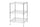 Etagère 3 niveaux 60x60x90 cm en métal chromé Tosini