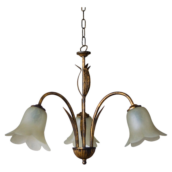 Lustre 3xE14 Marron Cadre Nuvolato Paille Verre E-Energy Irene prezzo