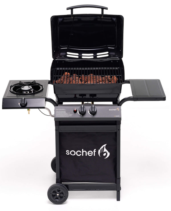 Barbecue à Gaz GPL Pierre de Lave 2 Brûleurs 7,6kW avec Brûleur Latéral Sochef Piùpepito prezzo