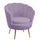 Fauteuil rembourré 73x72xh49/77 cm en tissu velours Tulipan violet