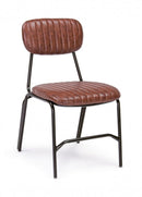 Set 2 Sedie 44x55x78h cm Debbie Arancio Scuro Vintage 