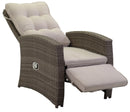 Set Salotto da Giardino Divano 2 Posti in Polyrattan Atlanta Grigio