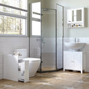 Mobiletto a Colonna da Bagno Bianco 17x48x58 cm 