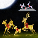 Famiglia 3 Renne Luminose di Natale Renna Cervi Natalizia Decorazione da Esterno