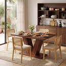 Tavolo da Pranzo Rettangolare per 4 Persone 120x80x73 cm in MDF Noce      
