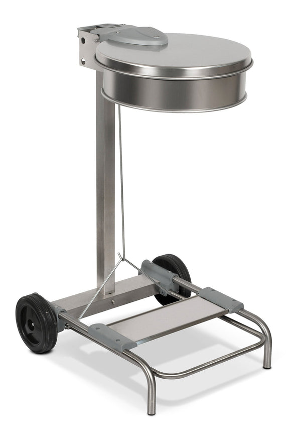 Pattumiera Per Raccolta Rifiuti 54,6x60xh94 cm in Acciaio Inox Reggisacco Argento sconto