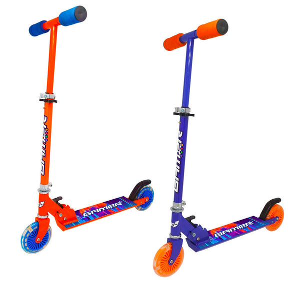 sconto Monopattino 2 Ruote Pieghevole per Bambini Ruote 120 mm con Luci Arancione o Blu