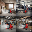 Generatore di Aria Calda 9000W Riscaldatore Elettrico Industriale Rosso