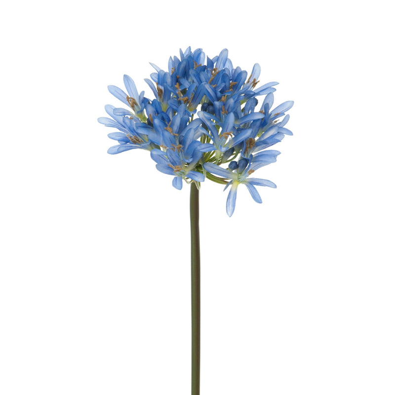 Set 4 Fiori Artificiali di Agapantus Altezza 73 cm Blu