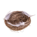 Set 12 Nidi Decorativi con Piume 13 cm 