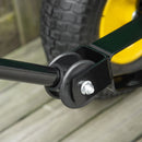 Carrello da Giardino Ribaltabile 4 Ruote 118x58x102 cm 125 Litri Verde