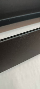 Camino a Bioetanolo da Parete 90x12x40 cm in Acciaio Inox Nero Seconda Scelta