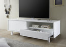 Mobile TV 1 Cassetto 1 Porta 1 Nicchia in Melamina 206x50x50cm TFT Aladdin Bianco